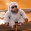 New White-Haired Gorilla Doll Throw Pillow Black King Kong Plush Toy Doll Boy And Girl Gift