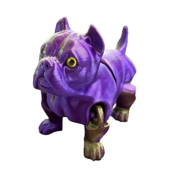 Напечатанная на 3D-принтере модель собаки, игрушка-непоседа, артикулированный щенок с подвижными суставами, гибкое животное, игрушка для снятия стресса, настольный питомец, подарок для коллекционеров, домашний декор