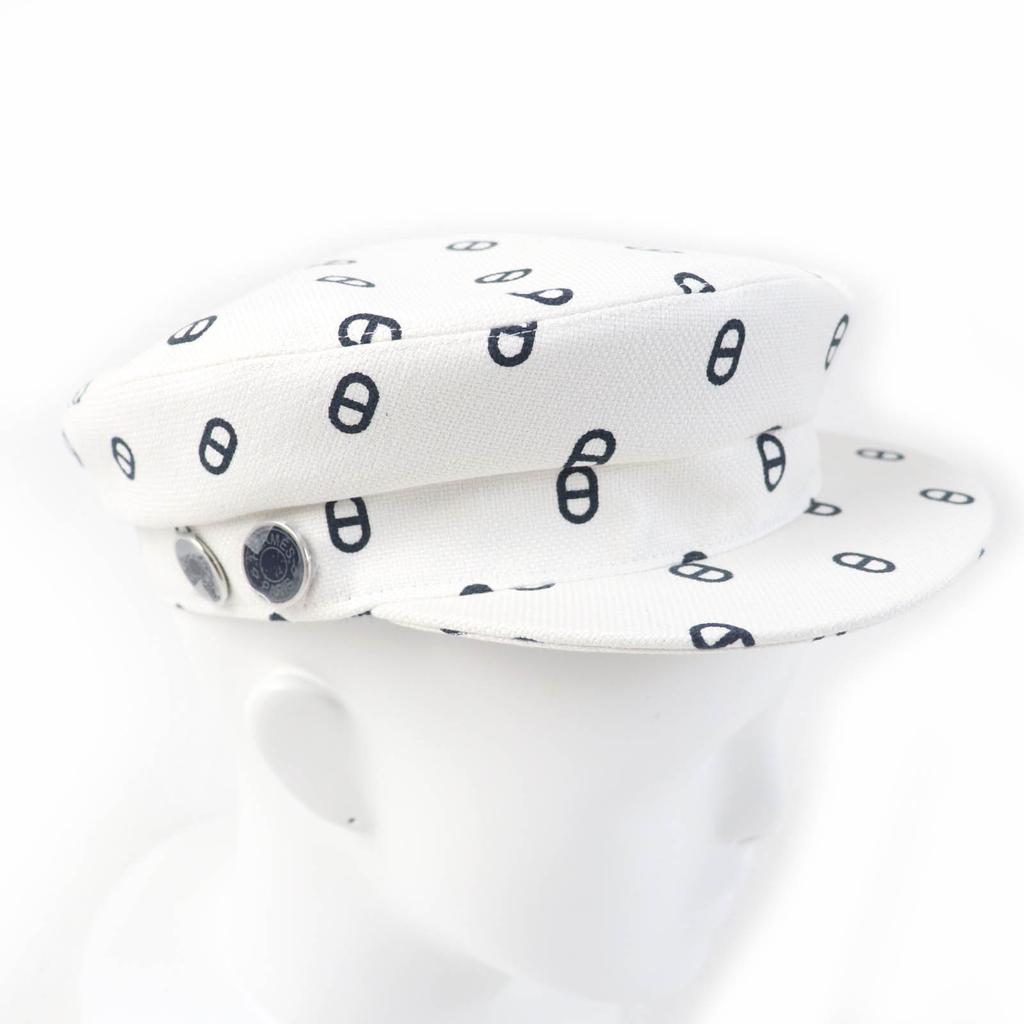 Pristine HERMES Casquette Vauban white cotton Women Used