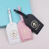 New Travel PU Leather Luggage Bag Case Tags Luggage Protection Portable Bags Labels Suitcase Tag for Women Men
