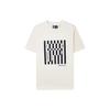 X Études Полосатая футболка с принтом логотипа, с круглым вырезом, мужские топы, белый F11M326108F-IV