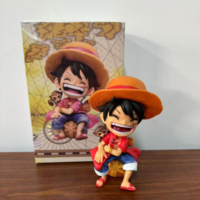 13см Аниме Фигурка One Piece Монки Д. Луффи Ророноа Зоро Кавайные Игрушки Q Фигурка Нендороид Украшение для Автомобиля ПВХ Модель Подарок