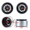 TRZX 2.9" Beadlock Wheel Rims, Aluminum Rim Hubs for Axial 1/6 SCX6 AXI05000 AXI05001 RC Crawler Cars (4-Piece Black)
