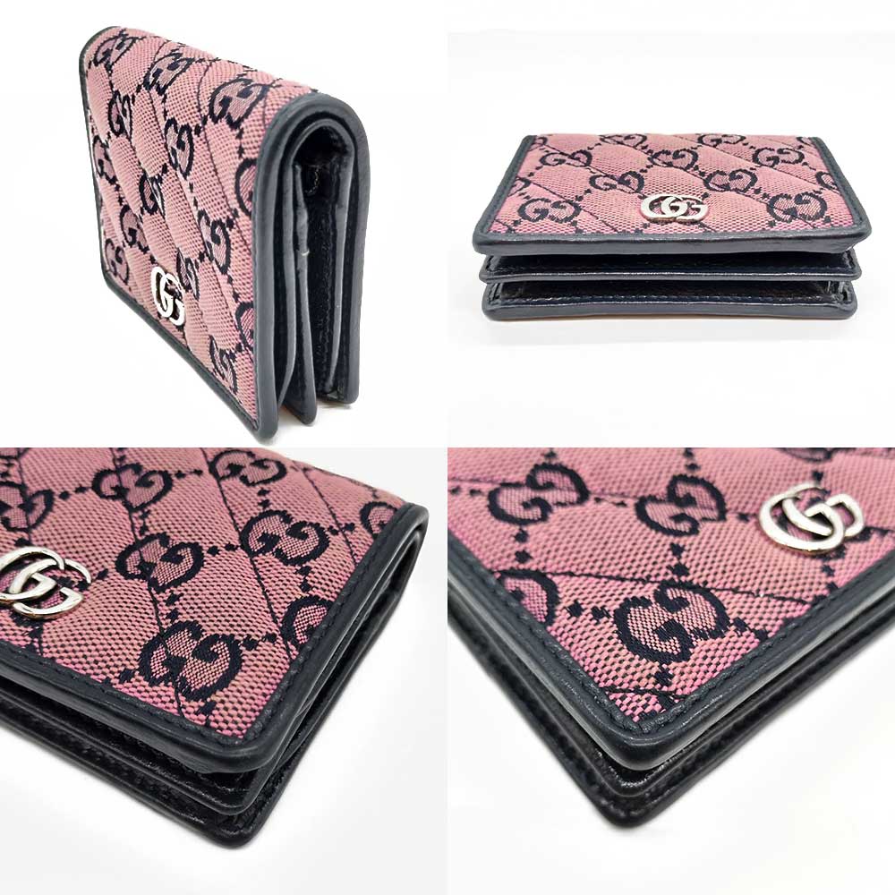 Б/у Кошелек GUCCI GG Marmont Bifold холст Женский