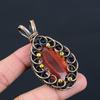 Red River Jasper Gemstone Pure Copper Wire Wrapped Handmade Jewelry Pendant