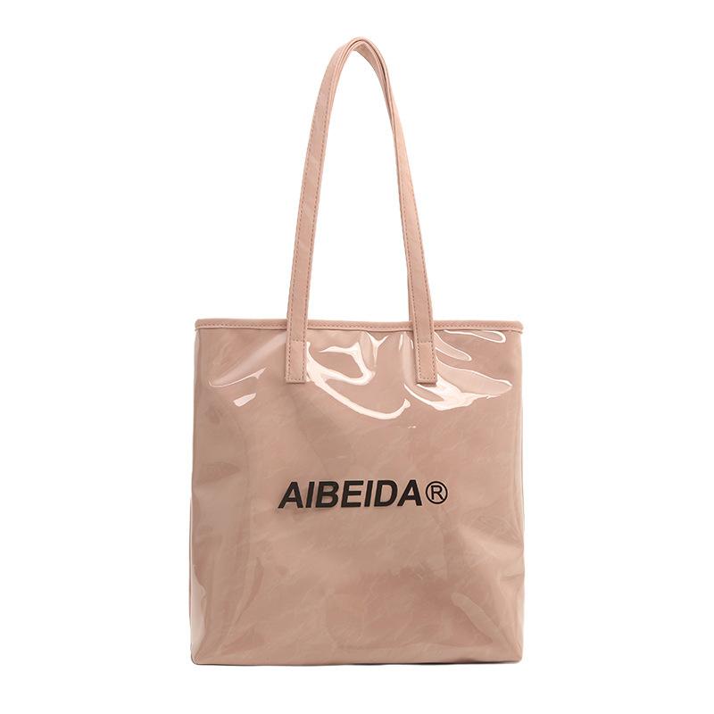 Прозрачная сумка-желе женская весна-лето новая модная портативная сумка через плечо с косым ремнем большая сумка женская