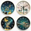 Living Room Wall Clock New Chinese Clock Home Art Clock Wall Silent Hanging Watch Quartz Clock 8 Inches 20CM