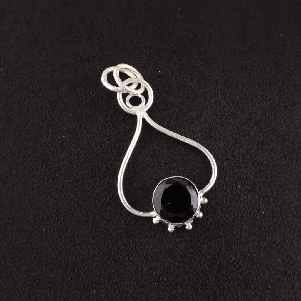 Black Onyx Stone 925 Sterling Silver Root Chakra Sisters Day New Pendant Jewelry PP-40-4