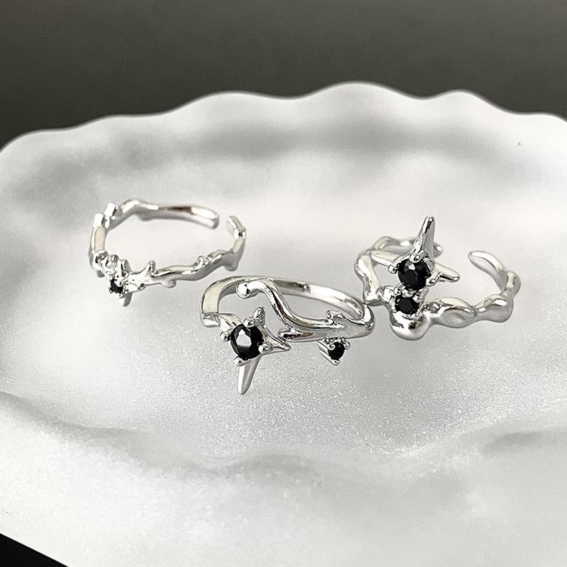 Нишевый Дизайн Чувство Неправильная Индивидуальность Французское Премиальное Чувство Кольцо Lava Diablo Женское Хип-Хоп Открытое Кольцо