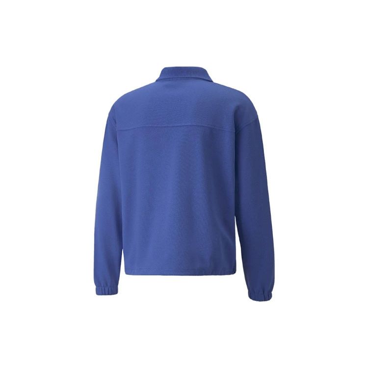 Puma X AMIPARIS Heart Logo Вышитая вязаная куртка на молнии с воротником Мужские куртки Синие 534066-93