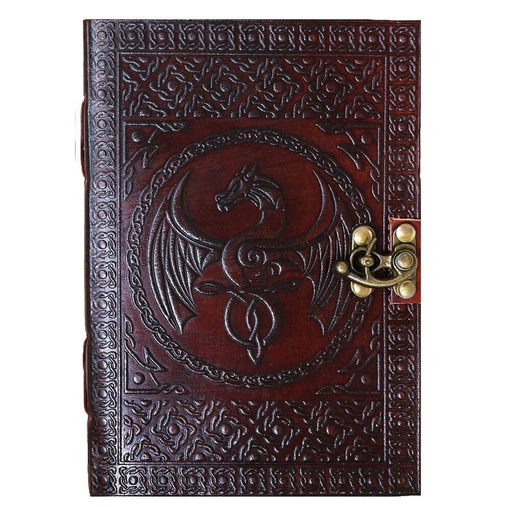 Handmade Vintage Leather Dragon Journal Notebook Travel Diary Gift Sketchbook