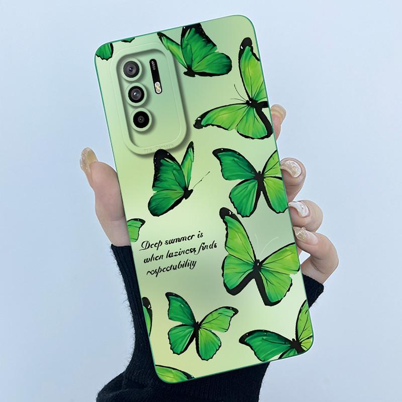 Funda For Oppo A94 5G CPH2211 Case Capa Simplicity Flower Soft Matte Silicone Bumper For Oppo Reno 5Z Reno5 Z 5 Z 5G Back Cover