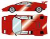IDEA Scale Lamborghini Countach LP5000 QV 1985 Металлический красный Готовое изделие IM067F 1/18 (Заднее крыло)