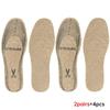 1/2/4 Pairs Soft Plush Wool Felt Insoles Heat Pad Winter Warm Shoes Cushion  Keep Foot Warm