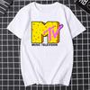 Men Clothing Retro T Shirt Vintage Rock Hip Hop Tv T Shirt Summer Unisex Casual Tshirt Mtv Music Television Graphic Tshirts Tees