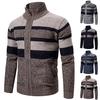 Mens Winter Turtleneck Zipper Long Sleeve Knitted Sweater Top Outwear Coat