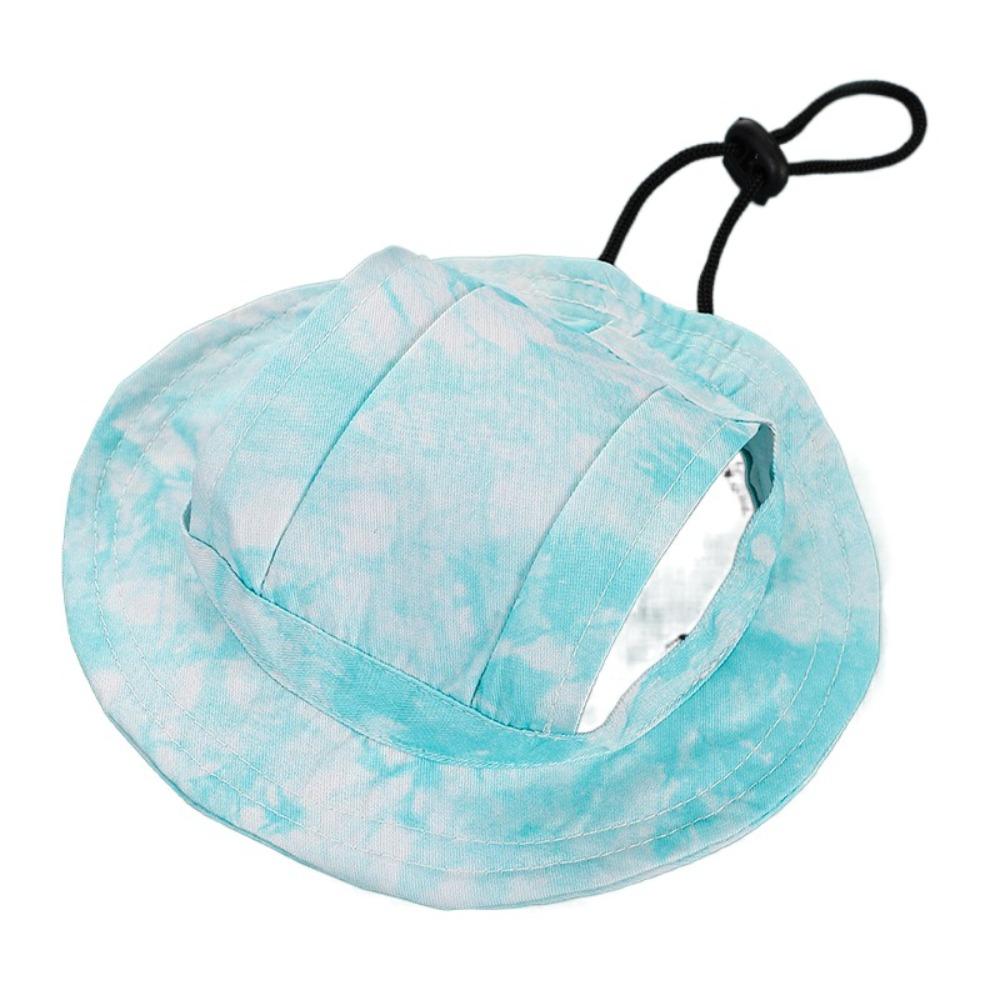 Бейсболка с отверстием для ушей для кошек, регулируемая шляпа от солнца для домашних животных, цветная шляпа от солнца для кошек и собак, летняя