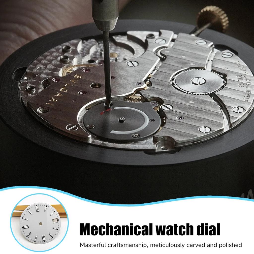 Циферблат NH35 28,5 мм Циферблат Часов S Циферблат Зеленый Люминесцентный Циферблат Подходит для Механизма NH35 NH36 Аксессуары для Часов 2025