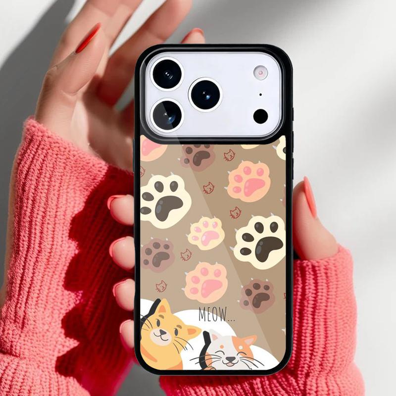 Мультяшный Животный Собака Кошка Свинья Чехол для Телефона для iPhone 17 16 15 14 13 Pro Max Задняя Крышка для 12 11 Pro Coque