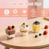 50PCS Durable With Lids Plastic Dessert Cups with Spoons Clear Mini Dessert Cups Yogurt Parfait Cups Catering