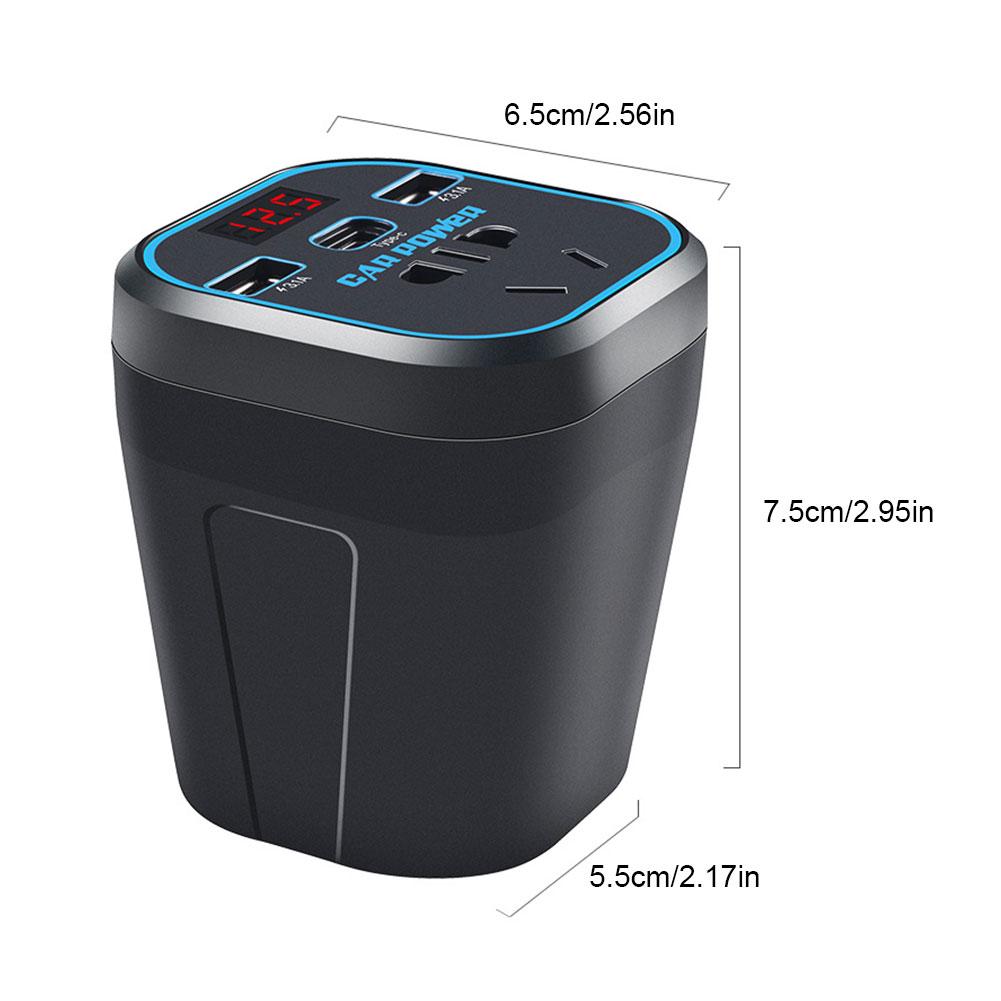 Автомобильный инвертор 24 В 12 В 220 В 120 Вт светодиодный дисплей 3 порта USB + прикуриватель QC3.0 Inversor 12 В 220 В Fonte Automotiva