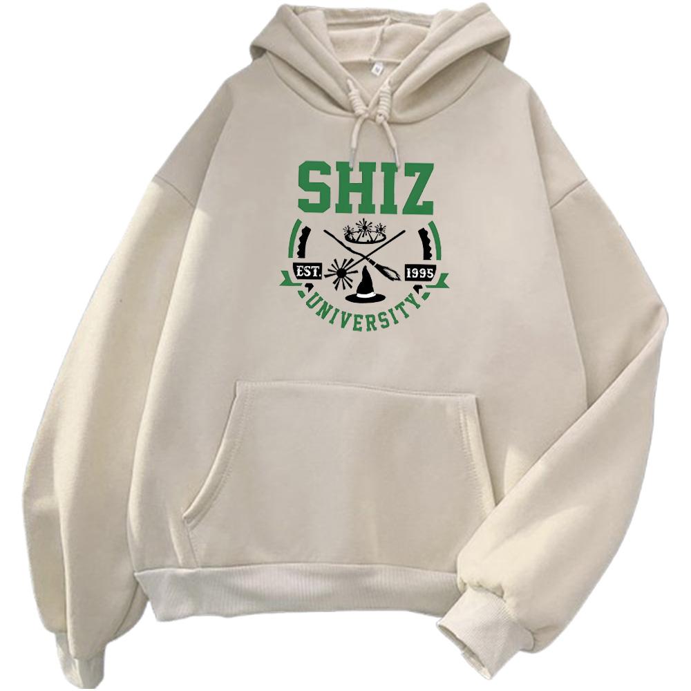 Shiz University Hoodies Wicked Movie Printing Women Men Sweatshirts Sudadera Pullovers Hoody Winter Warm Fleece Unisex Clothing