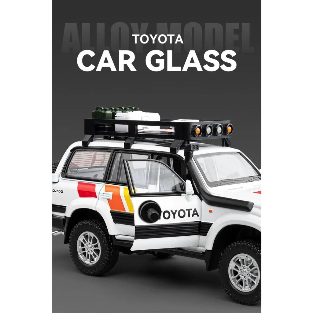 1/24 TOYOTA Land Cruiser LC80 внедорожник литой миниатюрный автомобиль металлический масштаб модель автомобиля звук и свет детская игрушечная коллекционная машина