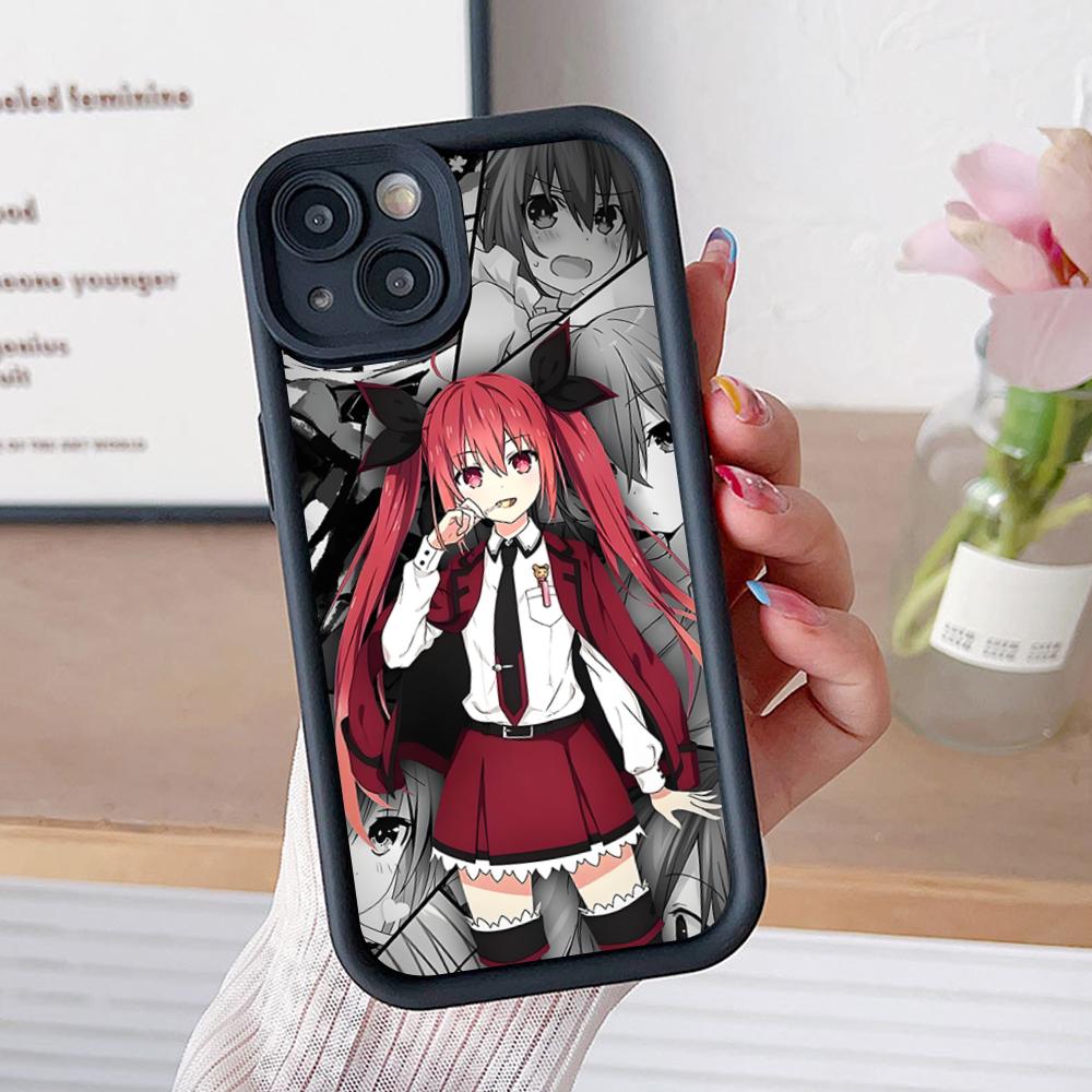 Date a Live Котори Ицука Утолщенный ТПУ Чехол для Мобильного Телефона для iPhone 17 16 15 14 13 12 11 Air Pro Max Plus Цветной Чехол