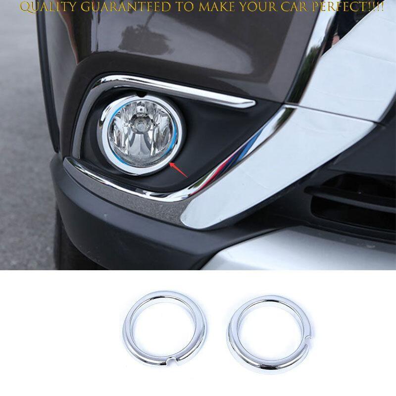 For Mitsubishi Outlander Sport 2016-2019 Chrome Front Bumper Fog Light Lamp Trim