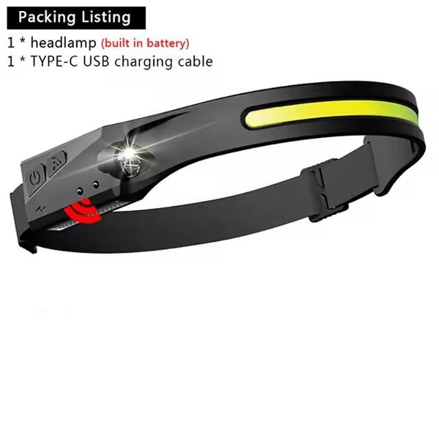 1~20 шт. Налобный фонарь USB Перезаряжаемый Светодиодный Сенсорный Фонарик XPE+COB Фонарь Кемпинг Водонепроницаемый Налобный фонарь для Рыбалки Фонарь