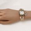 Vintage Quartz Zircon Wrist Watch Elegant Open Bangle Watches Personality Crystal Watches  Women