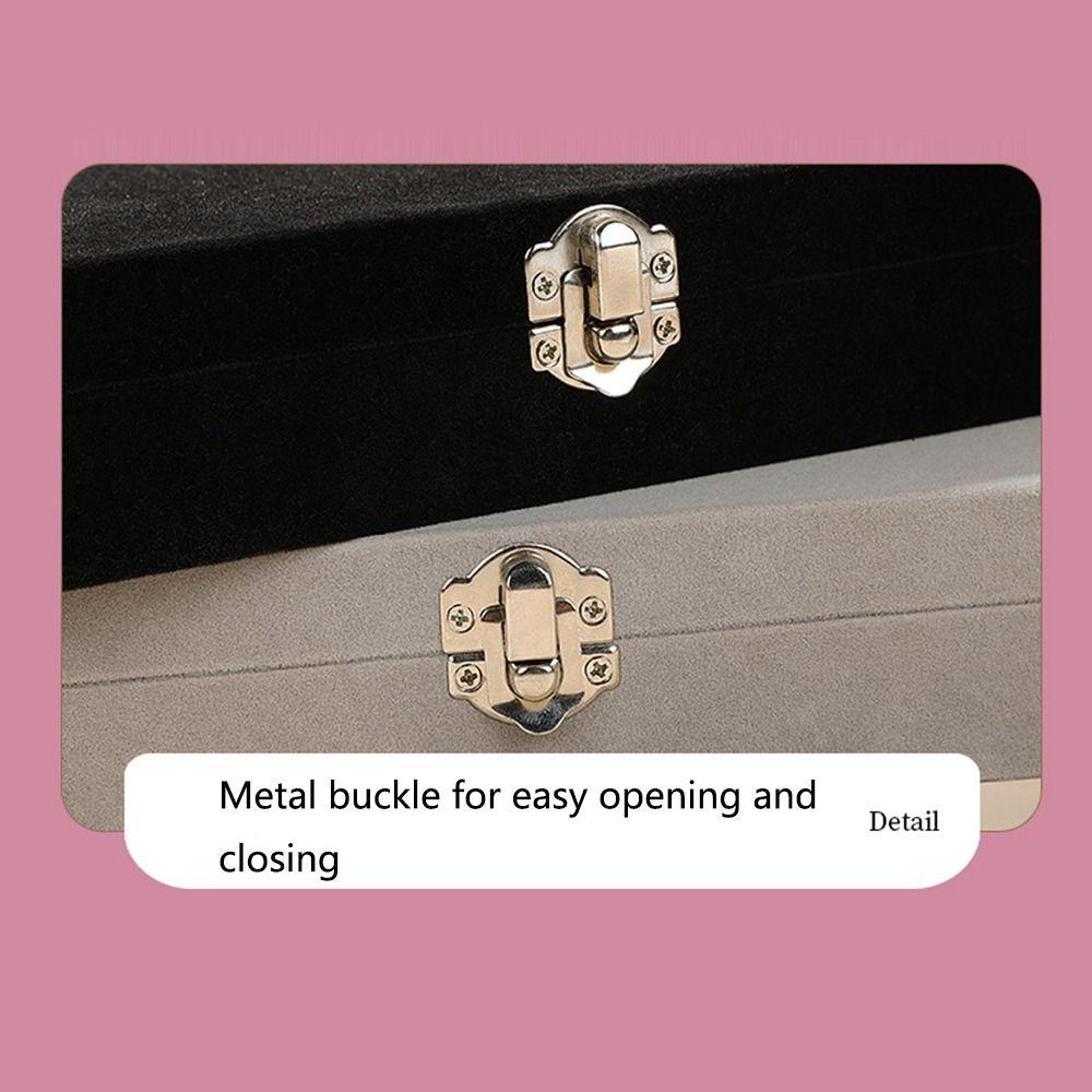 Lockable Portable Necklace Organizer Multi-grids Jewelry Display Container Bracelet