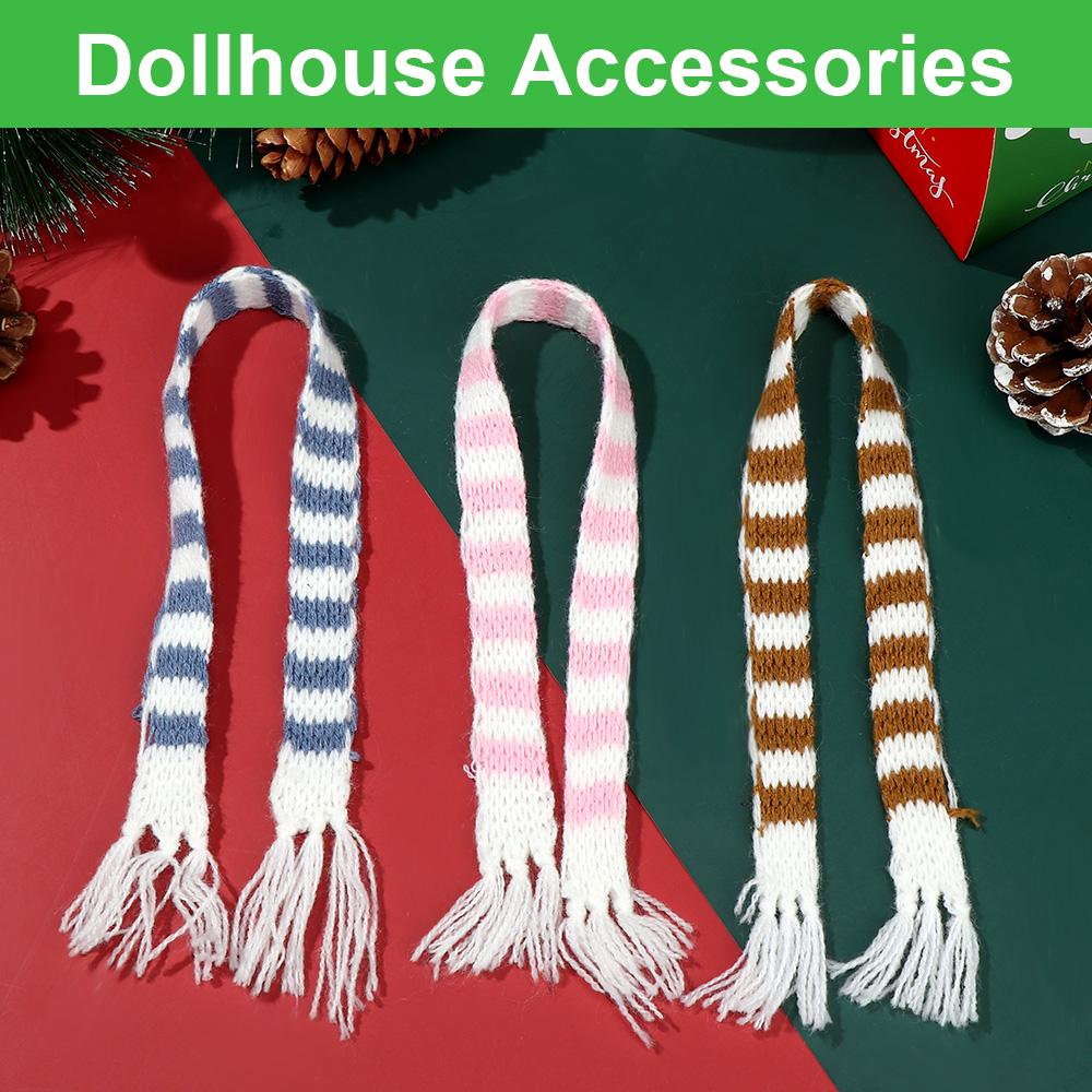 Аксессуары Рождественское украшение Мини рождественские шапочки Кукольный шарф Шапка Вязаные шарфы Ручная работа Материал