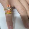 Rabbit Fox Couple Ring Animal Three-Dimensional Avatar Ring Cute Anime Ring
