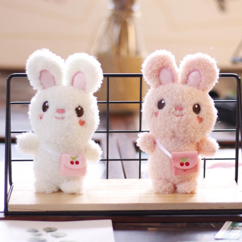 Cute Plush Rabbit Keychain Fluffy And Adorable Stuffed Animal For Backpacks