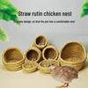 Гнездо курицы Рудин: Соломенный инкубатор и ящик для хранения яиц для ухода за домашними курами и теплого ландшафта.