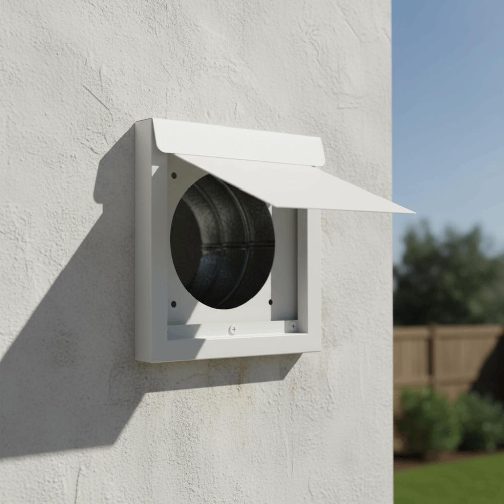 Вентиляционное устройство размером 4 дюйма Металлический материал Наружная вентиляционная решетка Вентиляция сушилки