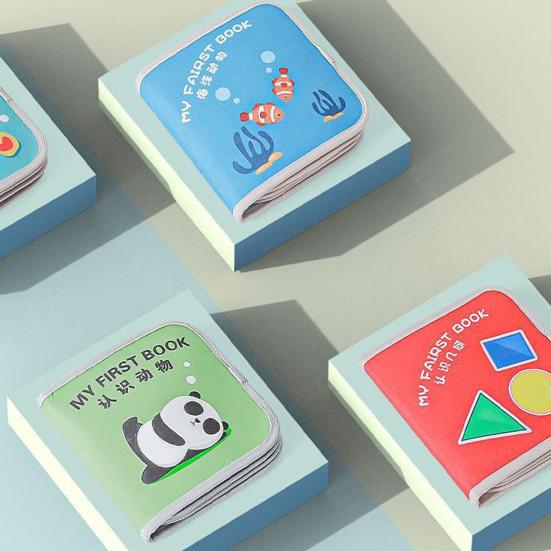Детская ткань, липкая застежка, мягкая, устойчивая к укусам, устойчивая к разрыву книжная лента с карманом, познание цвета, координация рук и глаз, ранняя