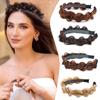 Synthetic Braid Wig Headband Twist Braid Hair Hoop Hair Non-Slip Headband For Women Hairpiece Accessories Wear