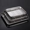 Rectangular Baking Tray with Wire Rack Oil Filter, Stainless Steel Nonstick Cake Baking Grid, Cooling Rack, Kitchen Bakeware