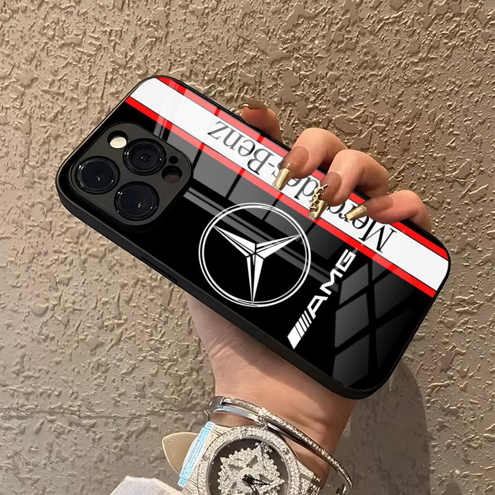 GLC GLB rastar-Крутой Чехол Для Телефона Для IPhone 15 Pro Max 14 Pro 12 11 13 Mini X XR XS 16 Plus SE Стекло M-Mercede-B-Benz-A-AMGS Задняя Панель