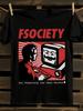 Винтажная графическая футболка Mr Robot FSociety