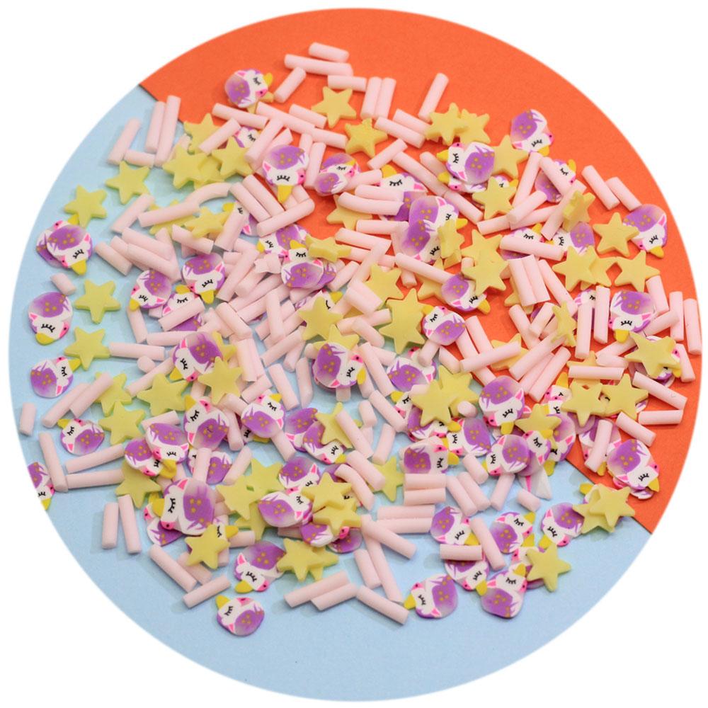 Cartoon Horse Unicorn Polymer Clay Sprinkle for Kids DIY Craft Clay Nail Art Slice DIY Craft Filler Scrapbook Decoration