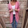 Women's Vintage Casual Solid Color Print Autumn Winter Long Sleeve Jackets & Coats