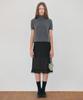 SINOON Rabbit Tie Half Sleeve Turtleneck Knit (Charcoal Gray)
