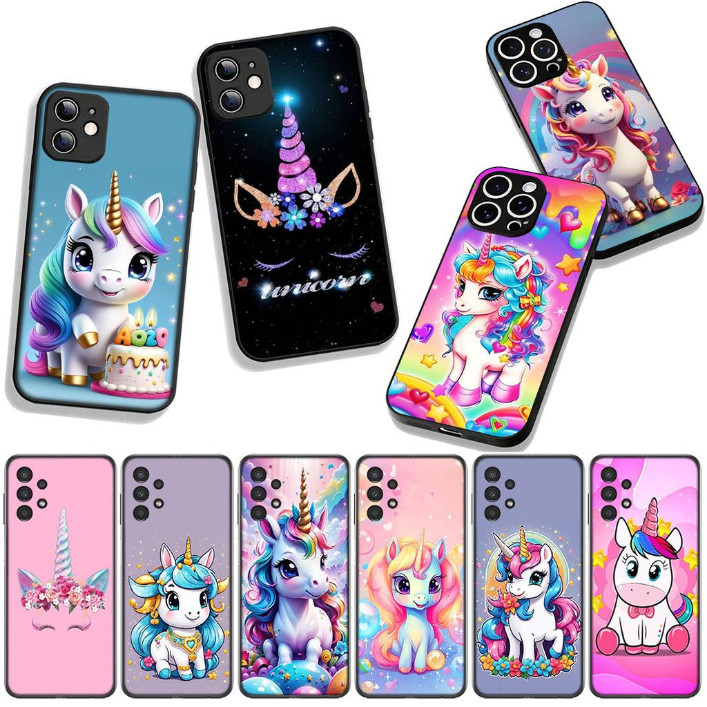 Для OPPO A54 A40 A60 A80 A18 A16 A17 A38 A78 A79 A57 A55 A96 A15 A12 Чехол для телефона Обои Единорог Милый Постер Корпус