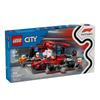 LEGO ® City F1® Пит-стоп и команда пит-стопа с автомобилем Ferrari