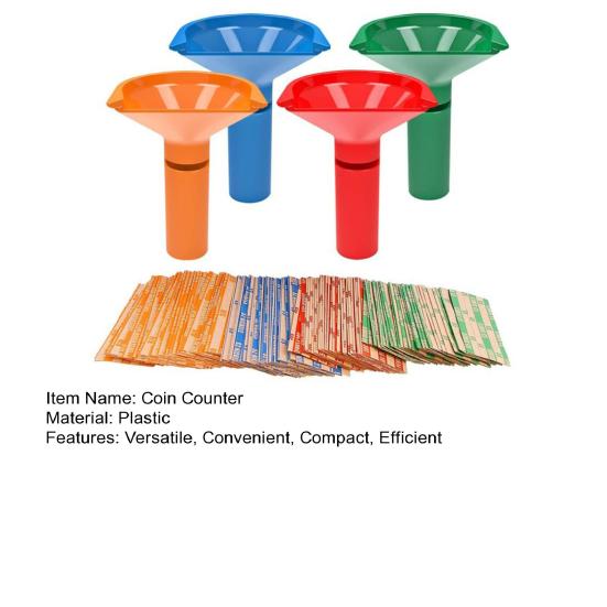 1 комплект, счетчик монет, портативный сортировщик монет, воронкообразная форма, счетчик трубок для монет, машина с обертками для домашнего банка