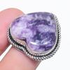 Натуральный камень Лепидолит Ювелирное изделие из стерлингового серебра 925 пробы Кольцо Размер 8 v6c82