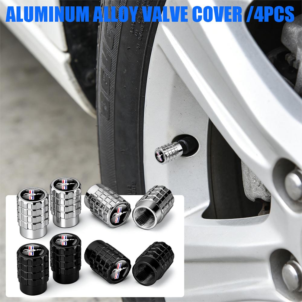 AJT1 4PCS Car Wheel Tire Valve Caps Air Stem Protective Cover For Ford Cmax Focus Mk4 F150 Fiesta Fusion Kuga Ranger Fiesta Mondeo ST